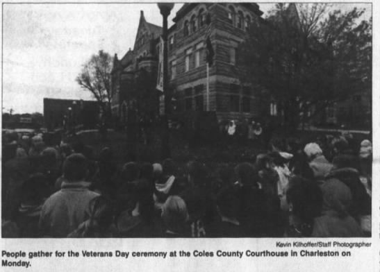 Veterans Day ceremony at Coles County Courthouse
